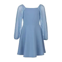 Speechless Big Girls Long Sleeve Skater Dress