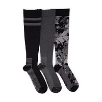 Muk Luks Compression 3 Pair Knee High Socks Mens
