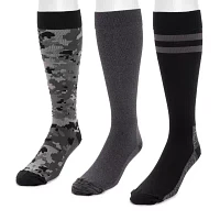 Muk Luks Compression 3 Pair Knee High Socks Mens