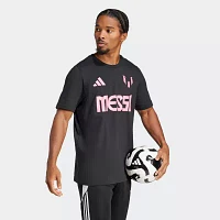 adidas Messi Mens Crew Neck Short Sleeve T-Shirt