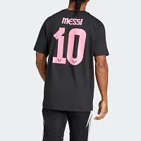 adidas Messi Mens Crew Neck Short Sleeve T-Shirt