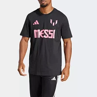 adidas Messi Mens Crew Neck Short Sleeve T-Shirt