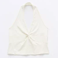 Forever 21 Womens Juniors Plus Halter Neck Sleeveless Tank Top