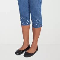 Alfred Dunner Flower Power Womens Capri Pants