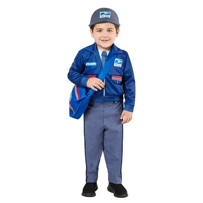 Little & Big Unisex Usps Letter Carrier Kids 4-pc. Costume