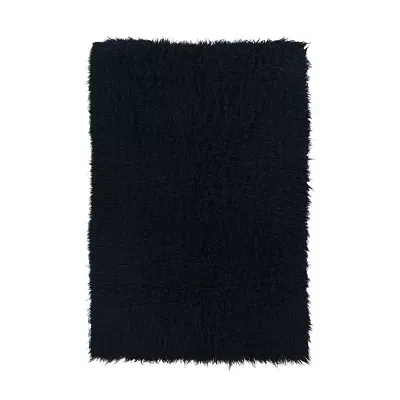 Linon Flokati Solid Woven Rectangular Accent Rug
