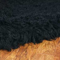 Linon Flokati Solid Woven 2'4" X 8'6" Rectangular Runner