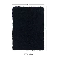 Linon Flokati Solid Woven Rectangular Area Rug