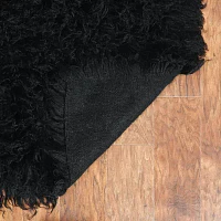 Linon Flokati Solid Woven Rectangular Area Rug