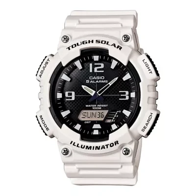 Casio Mens White Strap Watch Aqs810wc-7avcf