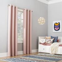 Sun Zero Riley Energy Saving Blackout Grommet Top Single Curtain Panel