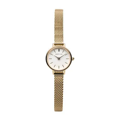 Bering Womens Gold Tone Stainless Steel 2-pc. Watch Boxed Set 11022-334-1-Gwp190