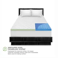 SensorPedic Cooling Quilted 3" Memory Foam Topper