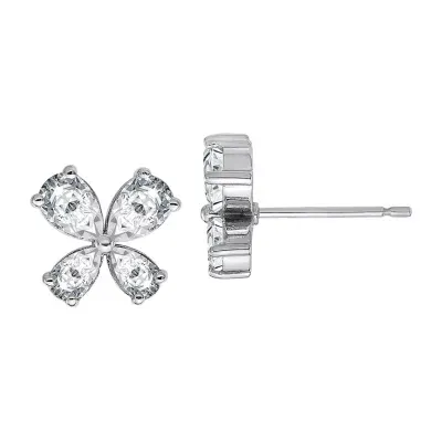 True Light 2 1/4 CT. T.W. Lab Created White Moissanite 14K White Gold 10.2mm Stud Earrings