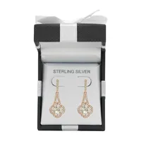 Deal Zone 3 1/2 CT. T.W. Genuine White Crystal Sterling Silver Drop Earrings