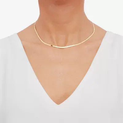 14K Gold 18 Inch Herringbone Chain Necklace