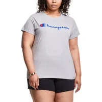 Champion Womens Crew Neck Short Sleeve T-Shirt Plus