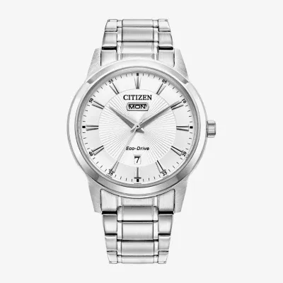 Citizen Dress/Classic Mens Silver Tone Stainless Steel Bracelet Watch Aw0100-51a