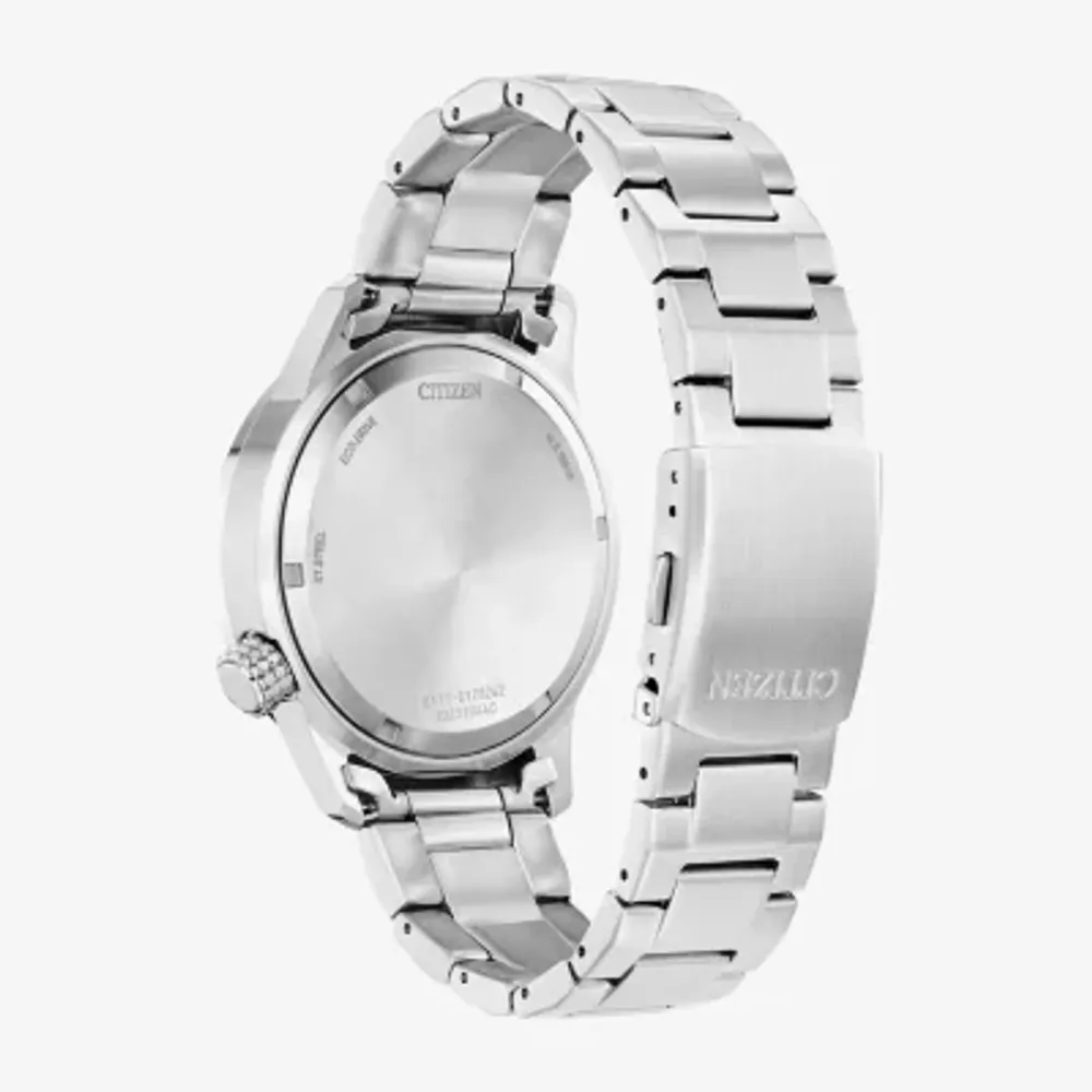 Citizen Weekender Mens Silver Tone Stainless Steel Bracelet Watch Bm7550-52l