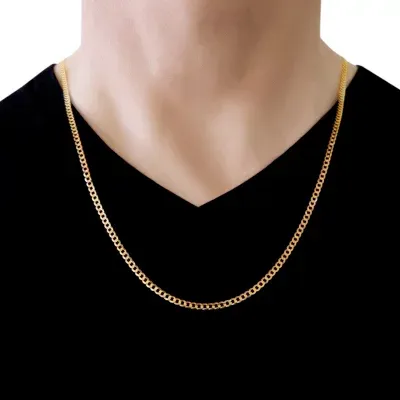 14K Yellow Gold MM Curb Necklace