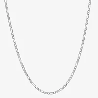 Made in Italy Sterling Silver 20 Inch Solid Figaro Chain Necklace