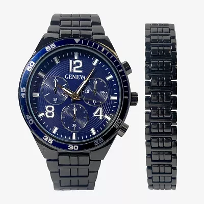 Geneva Mens Black Bracelet Watch Mac7132jc