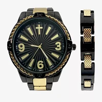 Mens Two Tone 3-pc. Watch Boxed Set Mac7133jc