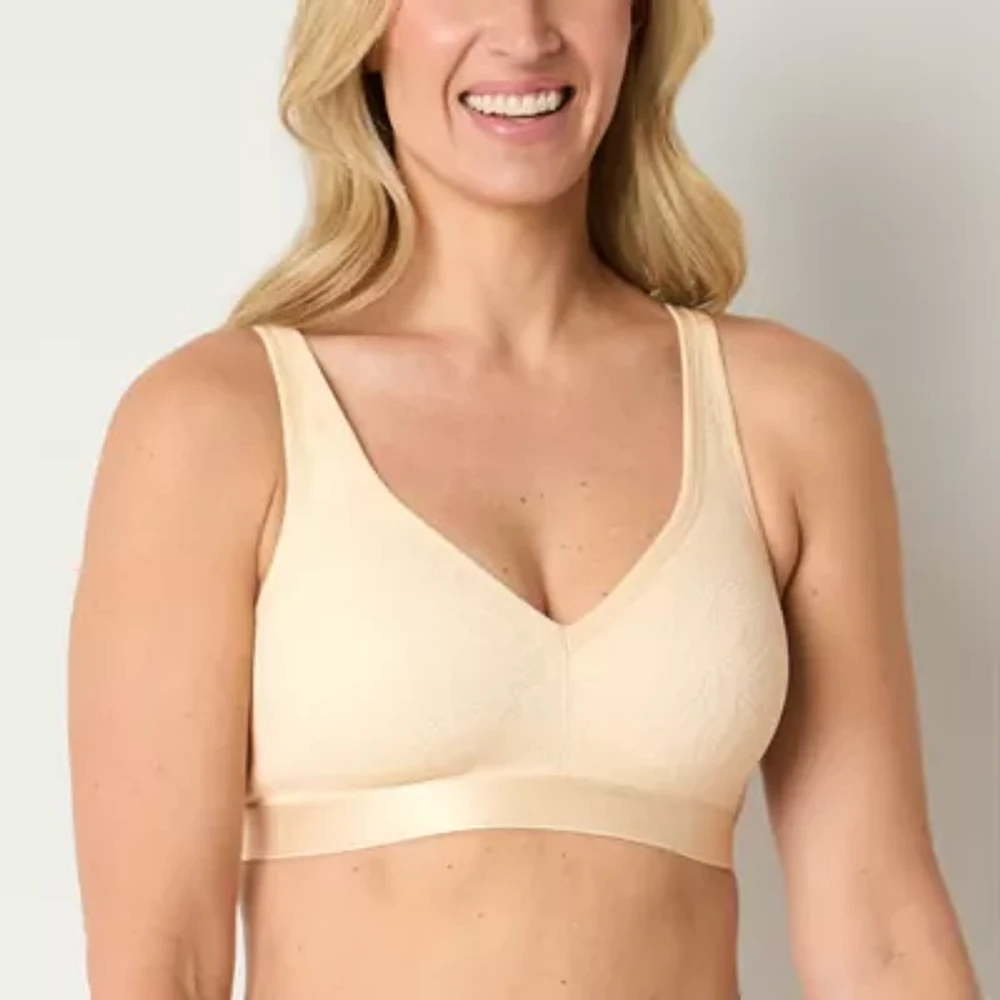 Ambrielle Organic Cotton Unlined Wirefree Lace Bra