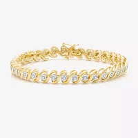 1/2 CT. T.W. Natural White Diamond 14K Gold Over Silver 7.5 Inch Tennis Bracelet