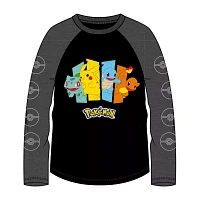 Little & Big Boys Crew Neck Long Sleeve Pokeman Graphic T-Shirt