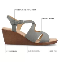 Journee Collection Womens Kedzieii Wedge Sandals