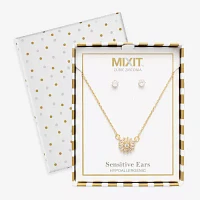 Mixit Hypoallergenic 2-pc. Stainless Steel Sunburst Jewelry Set