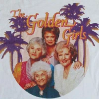 Juniors Golden Girls Cropped Tee Womens Crew Neck Short Sleeve Graphic T-Shirt