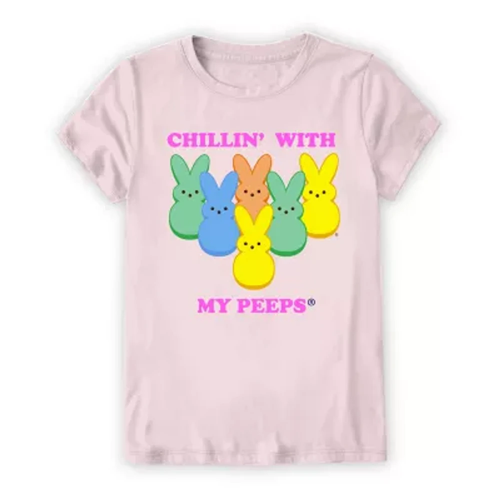 Little & Big Girls Crew Neck Short Sleeve Graphic T-Shirt