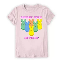 Little & Big Girls Crew Neck Short Sleeve Graphic T-Shirt