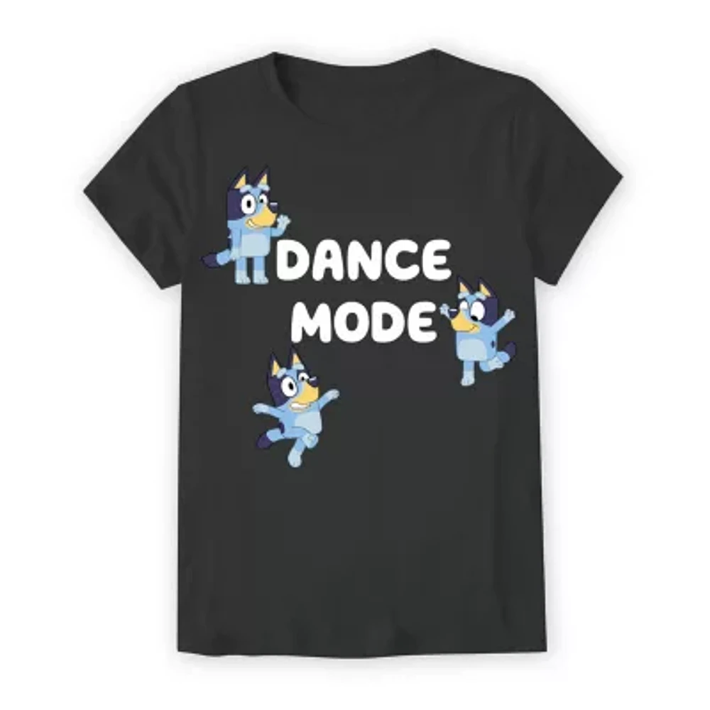 Little & Big Girls Crew Neck Short Sleeve Bluey Graphic T-Shirt