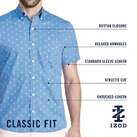 IZOD Breeze Mens Athletic Fit Short Sleeve Button-Down Shirt