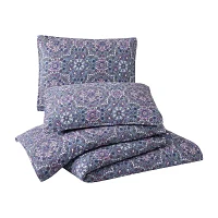 Modern Heirloom Lavender Florals Reversible Quilt Set