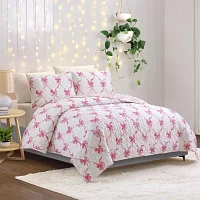 Modern Heirloom Abigail Bow 2-pc. Reversible Quilt Set