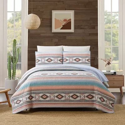 Modern Heirloom Sunset Canyon Reversible Quilt Set