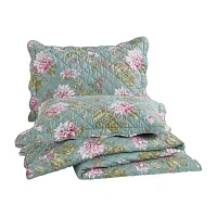 Modern Heirloom Darling Dahlia 3-pc. Reversible Quilt Set