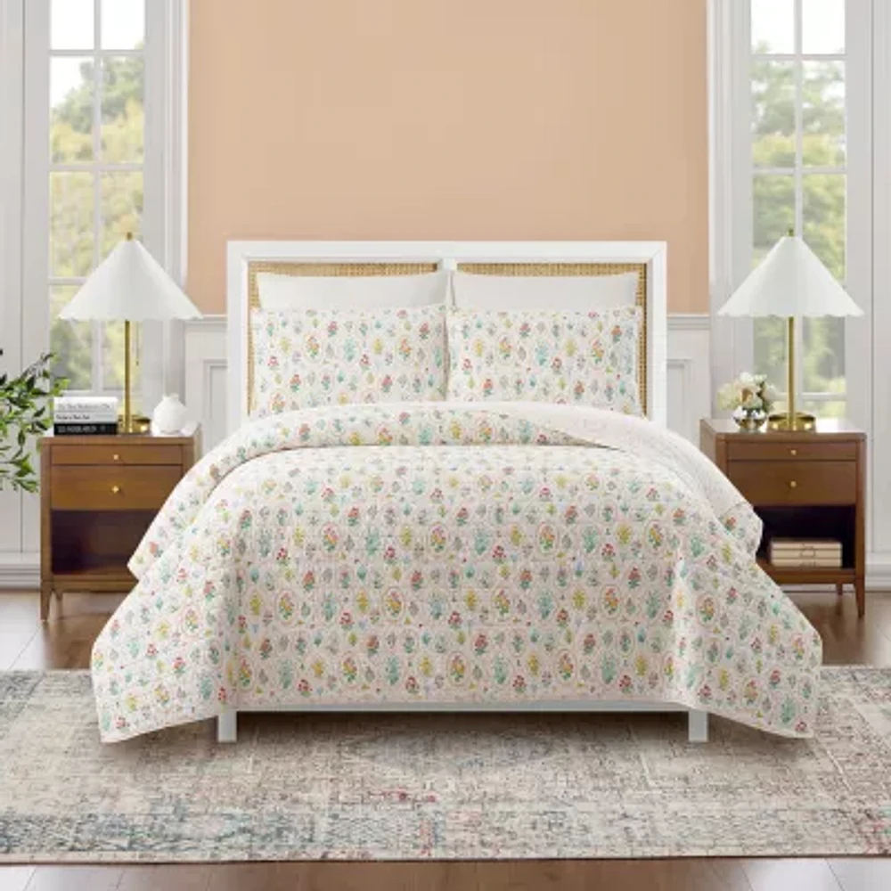 Makers Collective Floral Wallpaper Reversible Quilt Set