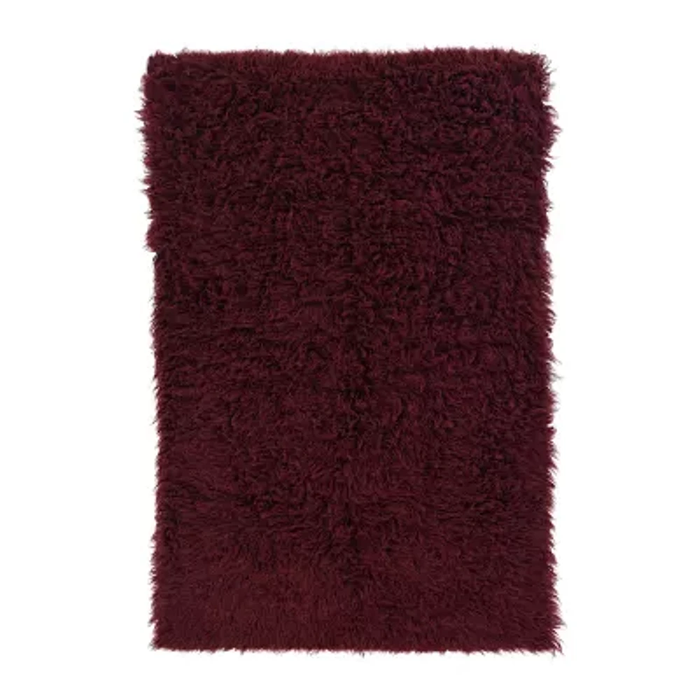 Linon Flokati Solid Woven Rectangular Runner