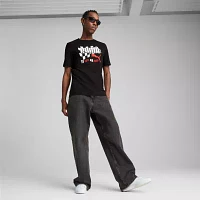 PUMA Mens Crew Neck Short Sleeve Regular Fit Americana Graphic T-Shirt