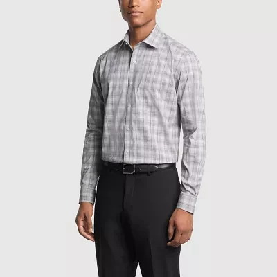 Van Heusen Mens Regular Fit Stretch Fabric Wrinkle Free Long Sleeve Dress Shirt