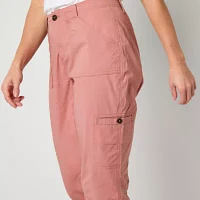 Liz Claiborne Plus Womens Mid Rise Regular Fit Cropped Pant