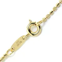 Silver Reflections 24K Gold Over Brass 18 Inch Bead Chain Necklace