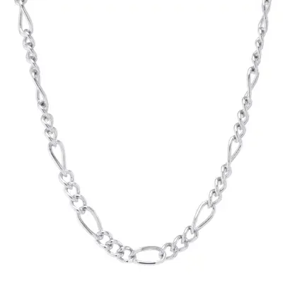 Silver Reflections Pure Silver Over Brass 18 Inch Figaro Chain Necklace