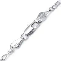 Silver Reflections Pure Silver Over Brass 18 Inch Figaro Chain Necklace