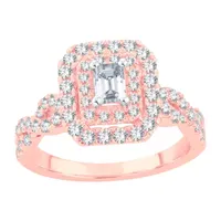 H-I / I1) Womens CT. T.W. Lab Grown White Diamond 10K Rose Gold Engagement Ring